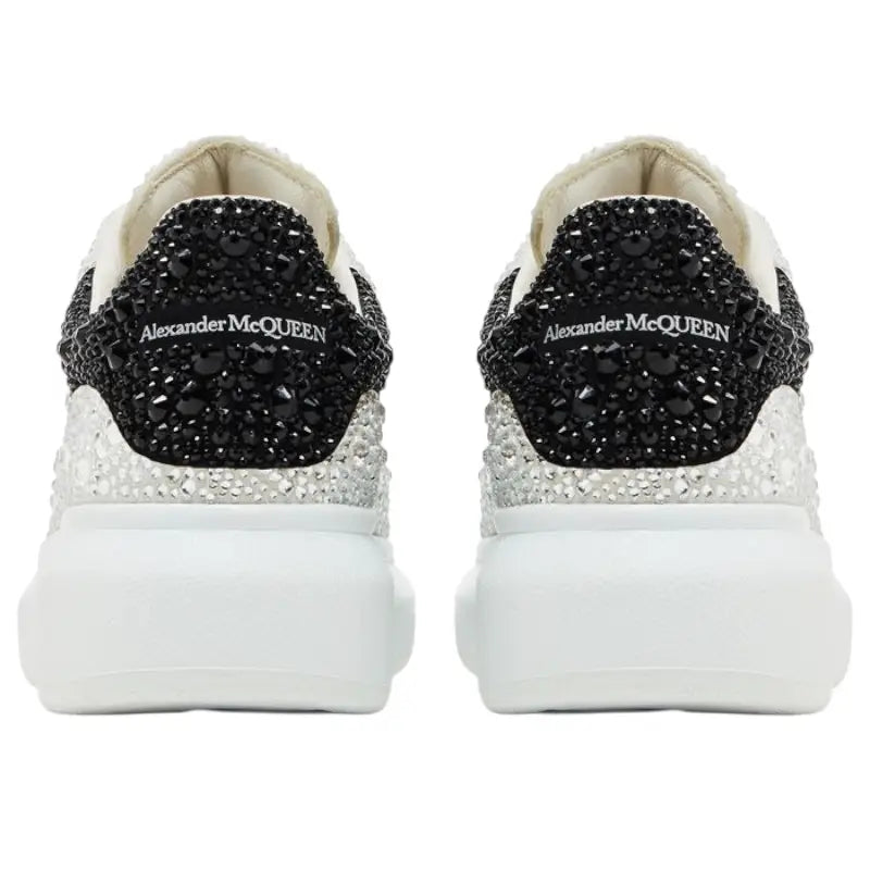 Alexander Mcqueen Oversized Crystal-Embellished White