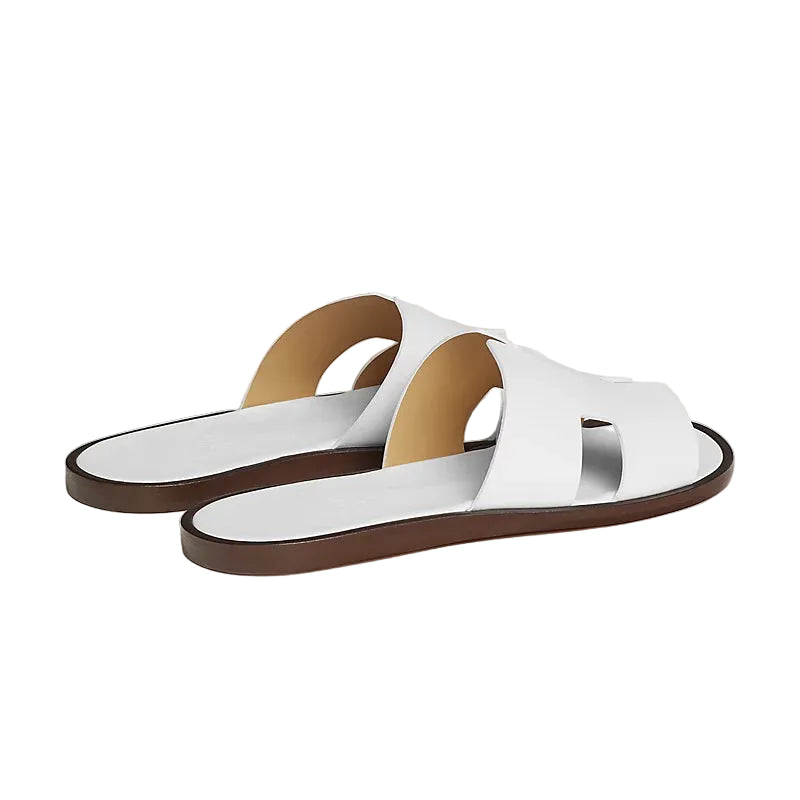Hermes Lzmir Sandal White