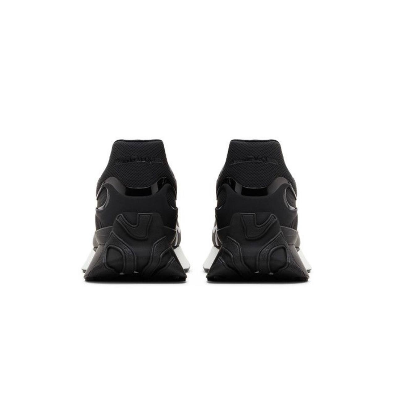 Alexander Mcqueen Oversized Graffiti Sprint Runner – Black White