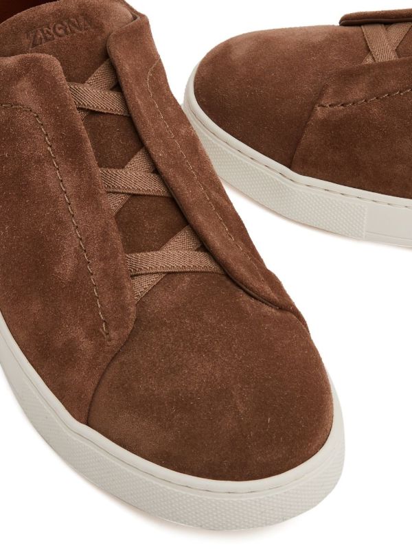 Zegna Suede Triple Stitch 'Tobacco'