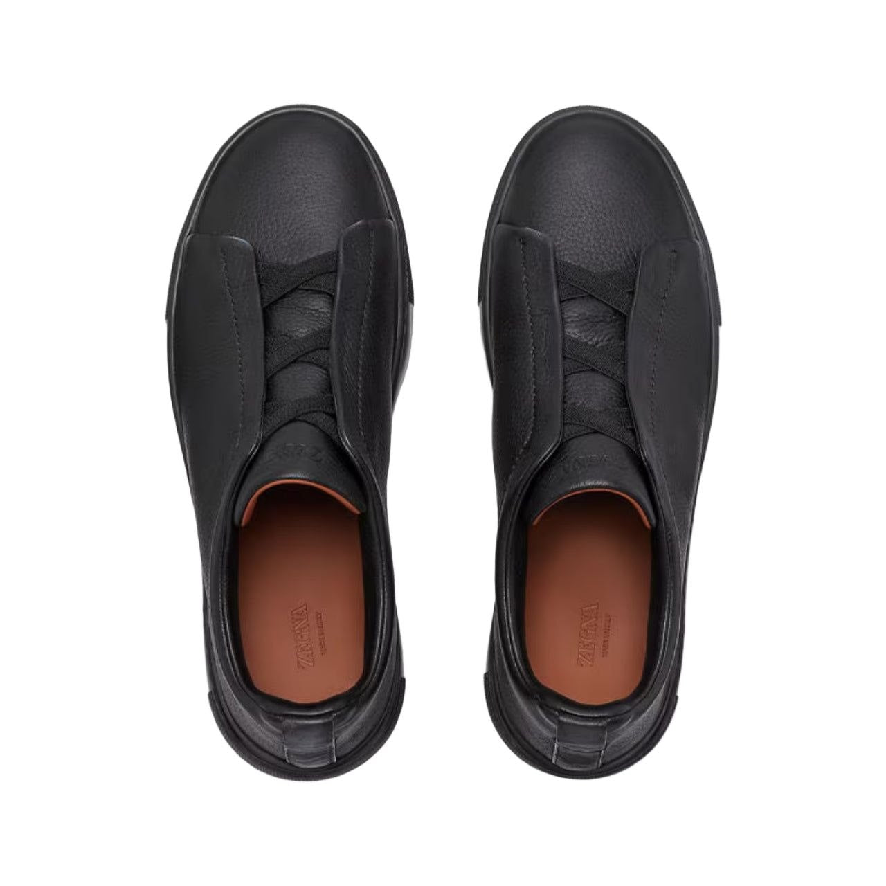 ZEGNA
triple stitch leather Black