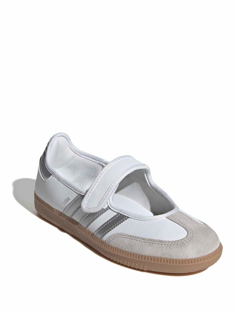 adidas Samba Jane 'White/Silver Metallic'