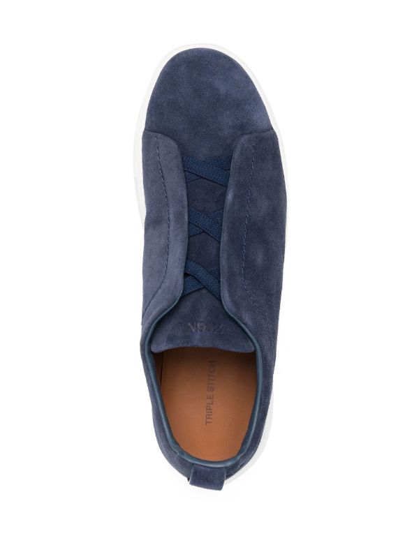 Zegna Suede Triple Stitch 'Blue'