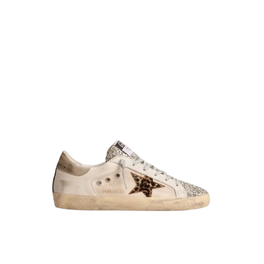 Golden Goose Superstar Glitter Silver Sneakers