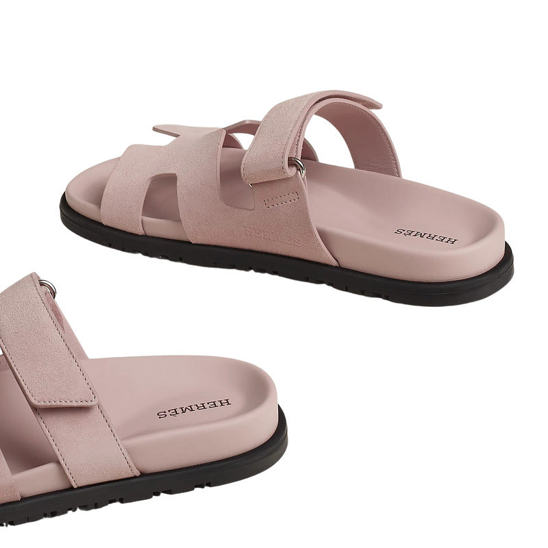 Hermes Chypre Sandal – Pink Suede