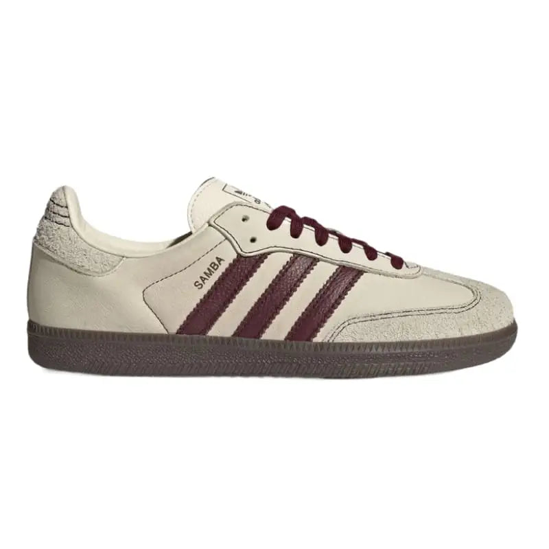 Adidas Wmns Samba OG 'Wonder White Maroon'