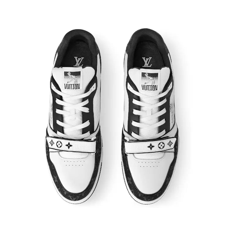 Louis Vuitton LV Trainer – Velcro Strap Monogram Denim Black White
