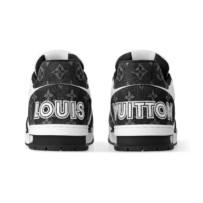 Louis Vuitton LV Trainer – Velcro Strap Monogram Denim Black White