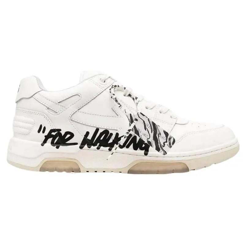 OFF-WHITE Out Of Office OOO Low Tops For Walking For – White Black