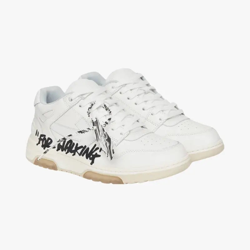 OFF-WHITE Out Of Office OOO Low Tops For Walking For – White Black