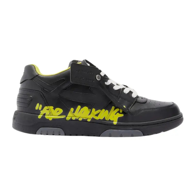OFF-WHITE Out Of Office “Ooo” Low Tops For Walking Black Yellow