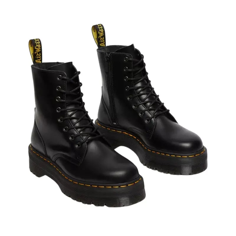Dr. Martens Jadon Platform Boots – 'Black Smooth Leather'