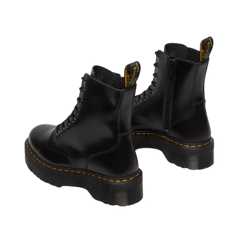 Dr. Martens Jadon Platform Boots – 'Black Smooth Leather'