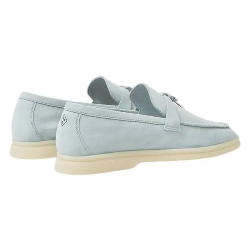 Loro Piana Summer Charms Walk Loafer Suede Spring Waterfall Melang