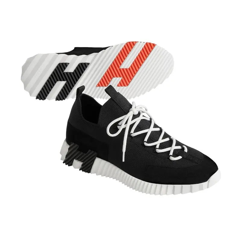 Hermes Lift Slip-On Sneaker Noir / Blanc