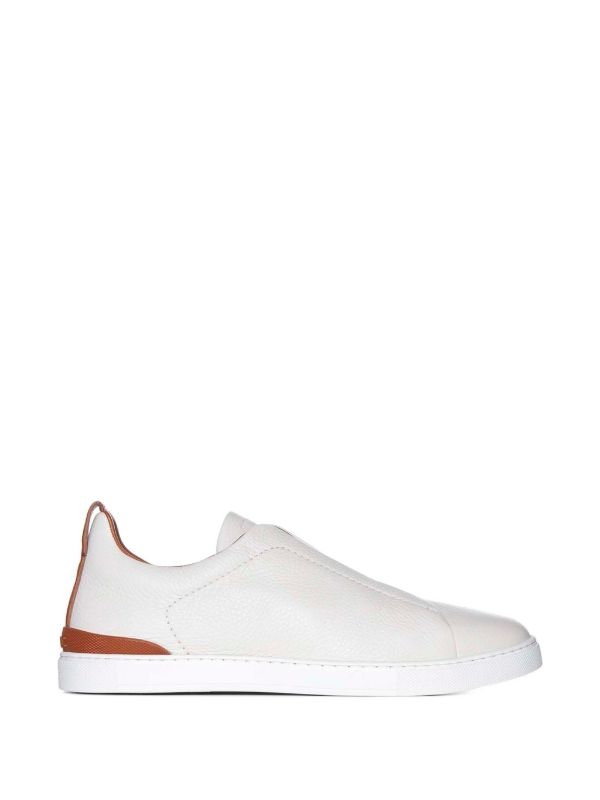 ZEGNA Deerskin Triple Stitch
Off 'White/Brown'