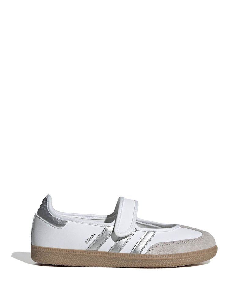 adidas Samba Jane 'White/Silver Metallic'