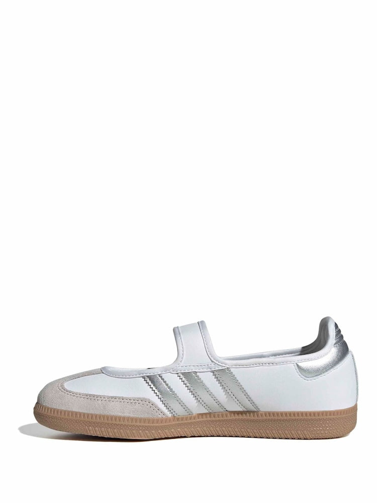 adidas Samba Jane 'White/Silver Metallic'