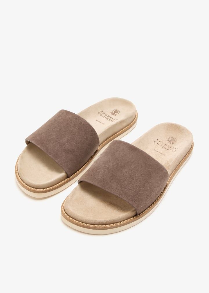BRUNELLO CUCINELLI Suede Double-Strap
