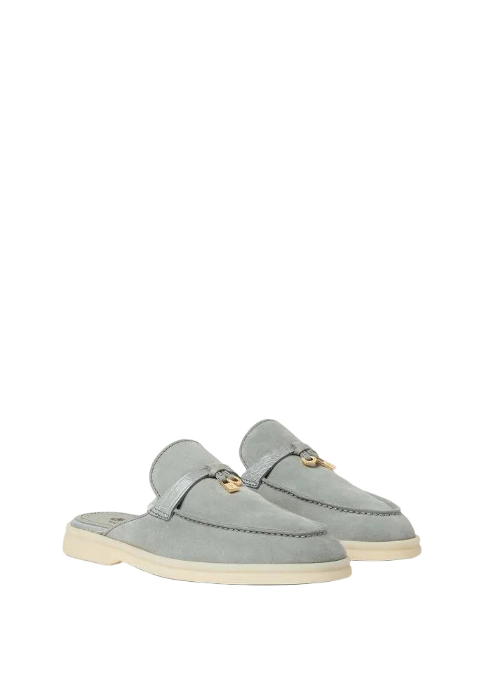 LORO PIANA Charms Walk Babouche Suede, Alligator skin