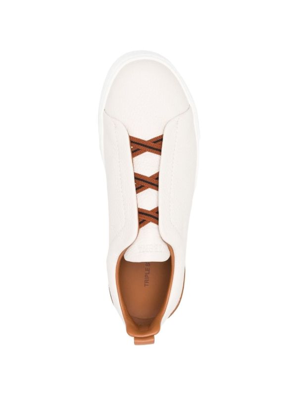 ZEGNA Deerskin Triple Stitch
Off 'White/Brown'