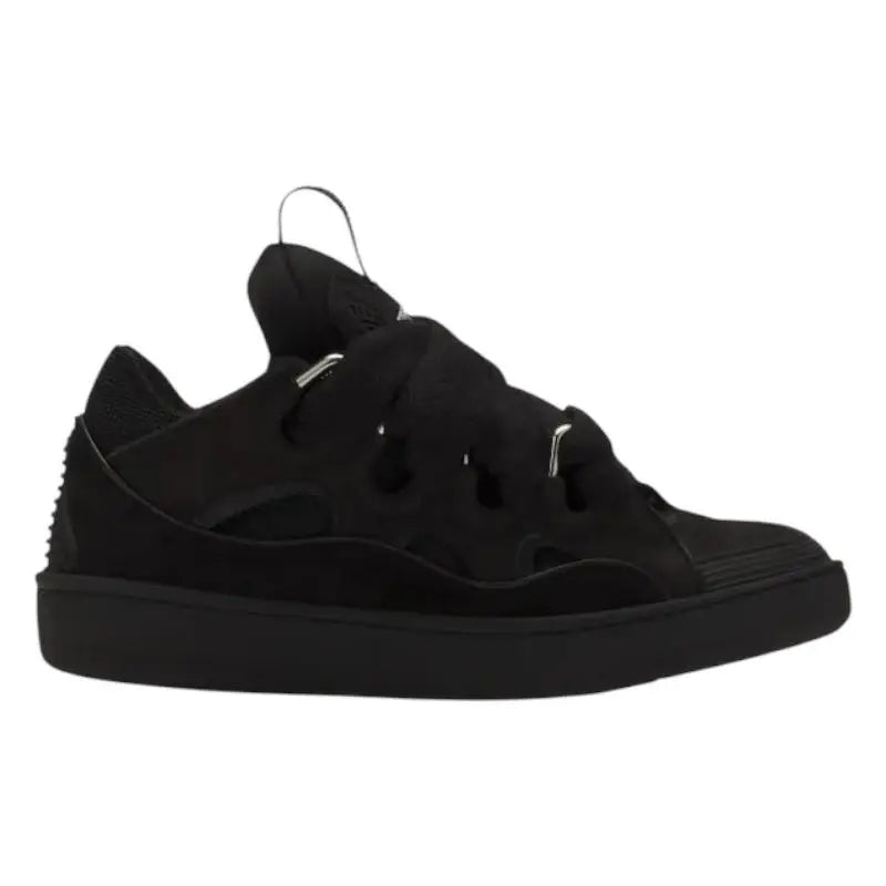 Lanvin ‘Curb’ Leather Blend Sneakers In Black
