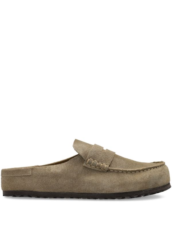 Birkenstock Naples wrapped loafer in taupe suede