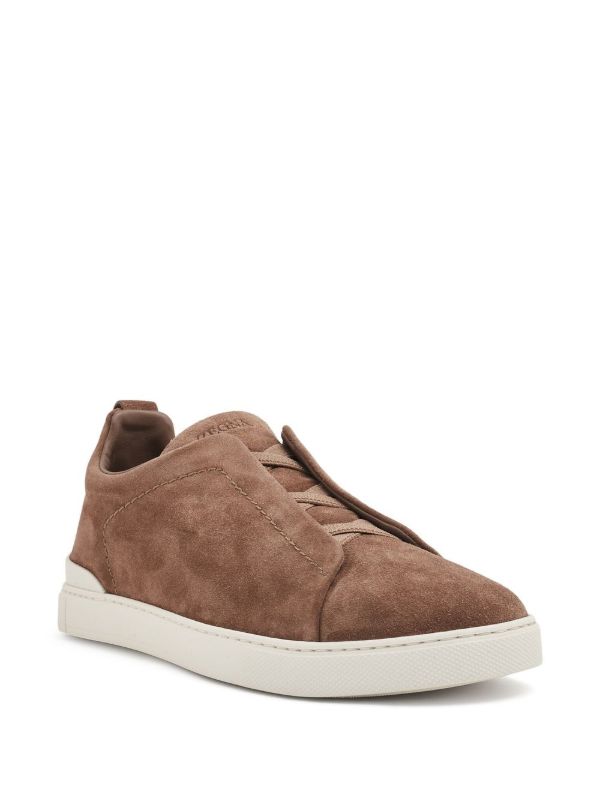 Zegna Suede Triple Stitch 'Tobacco'