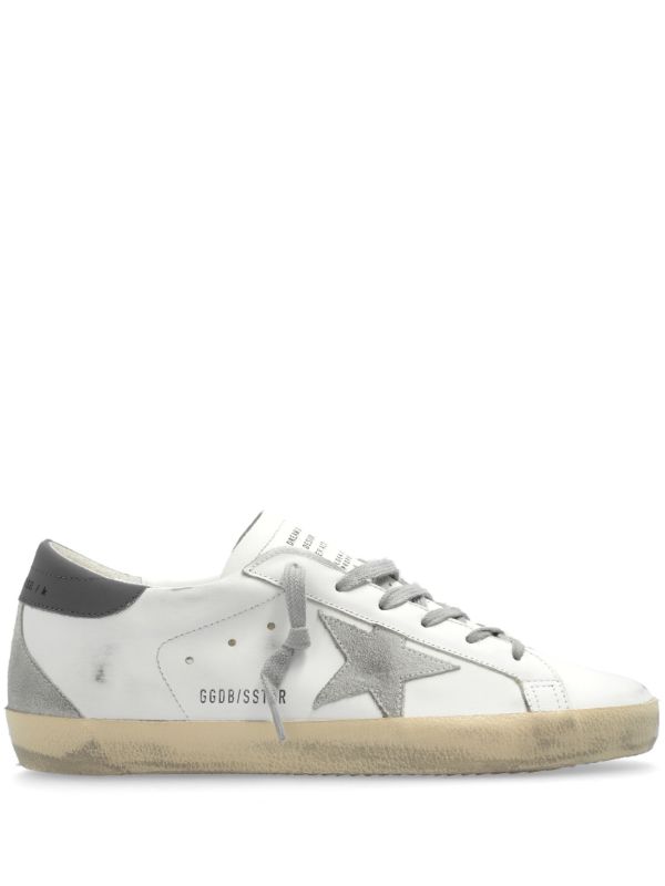 Golden Goose Super Star Leather Sneakers - 'White Ice Dark Grey'