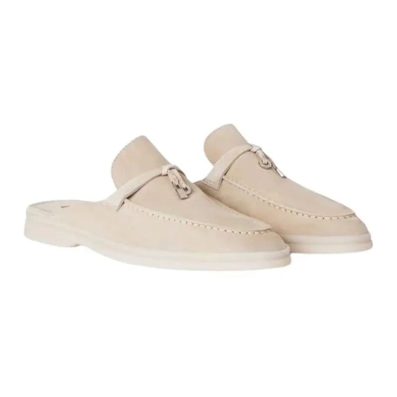 Loro Piana Charms Walk Babouche Loafer Suede Mule