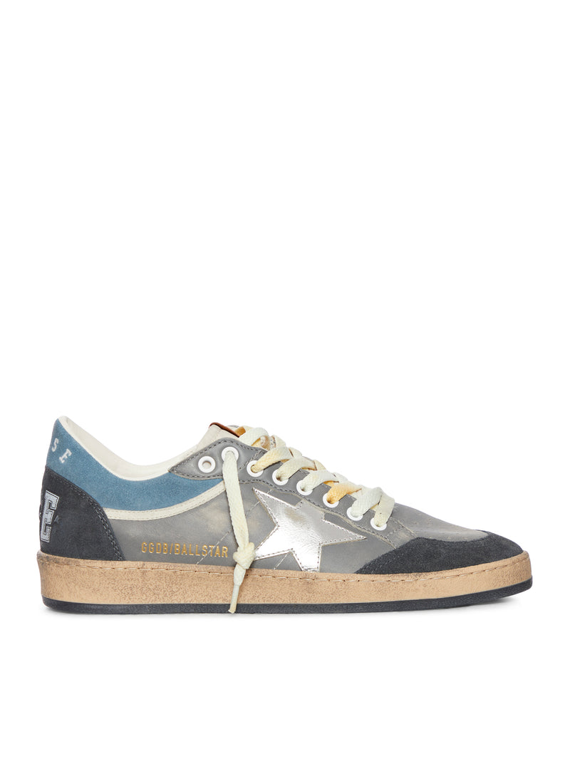 Golden Goose Men's Ballstar Leather and Suede Low-Top Sneakers