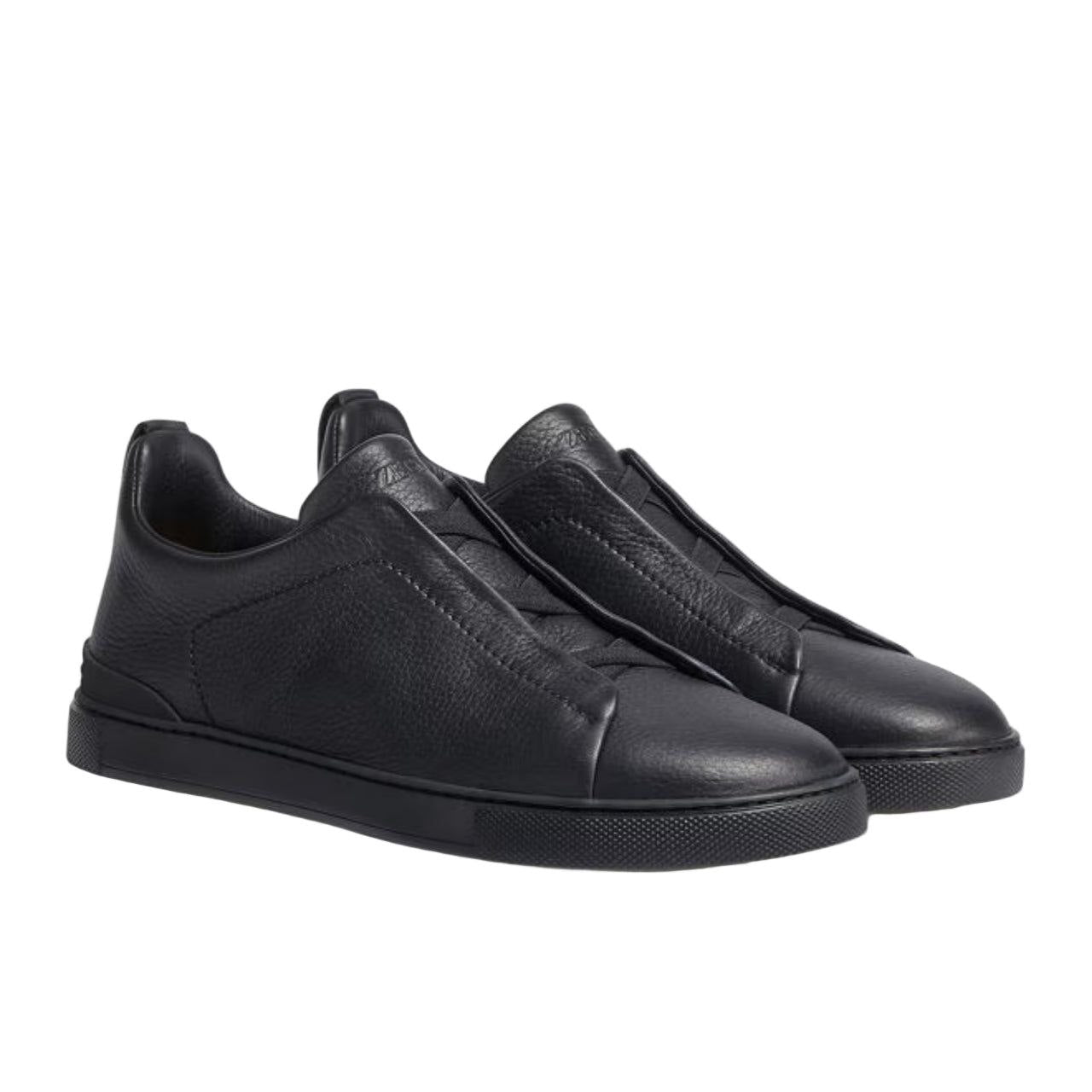ZEGNA
triple stitch leather Black
