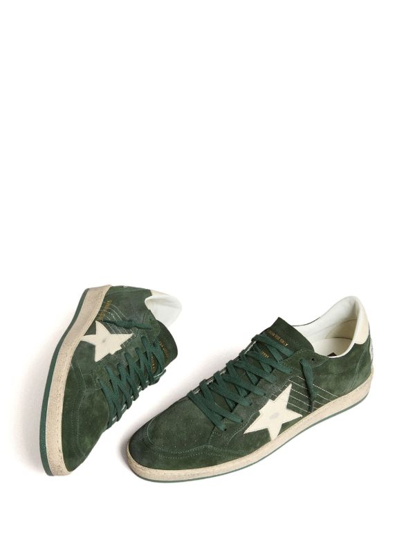 Golden Goose Men's Green Super-Star Leather Trainers