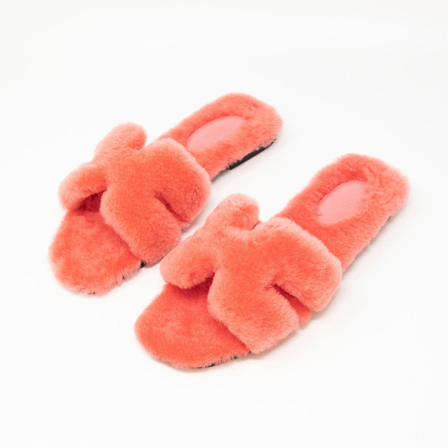 Hermes Rose Du Desert Shearling Oran