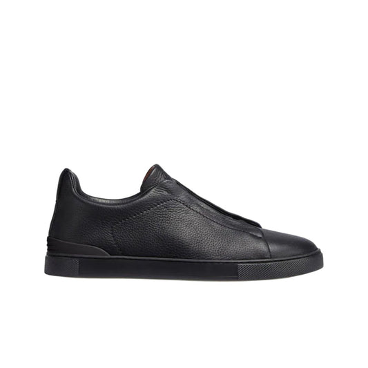 ZEGNA
triple stitch leather Black