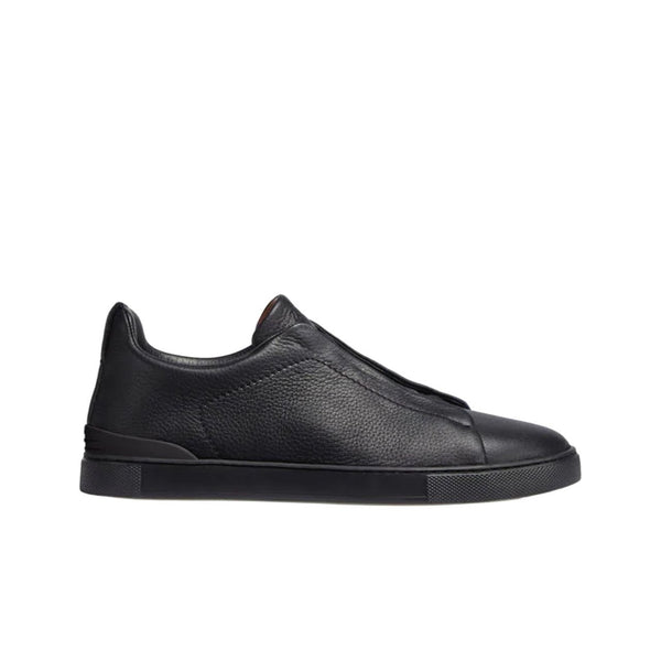 ZEGNA
triple stitch leather Black