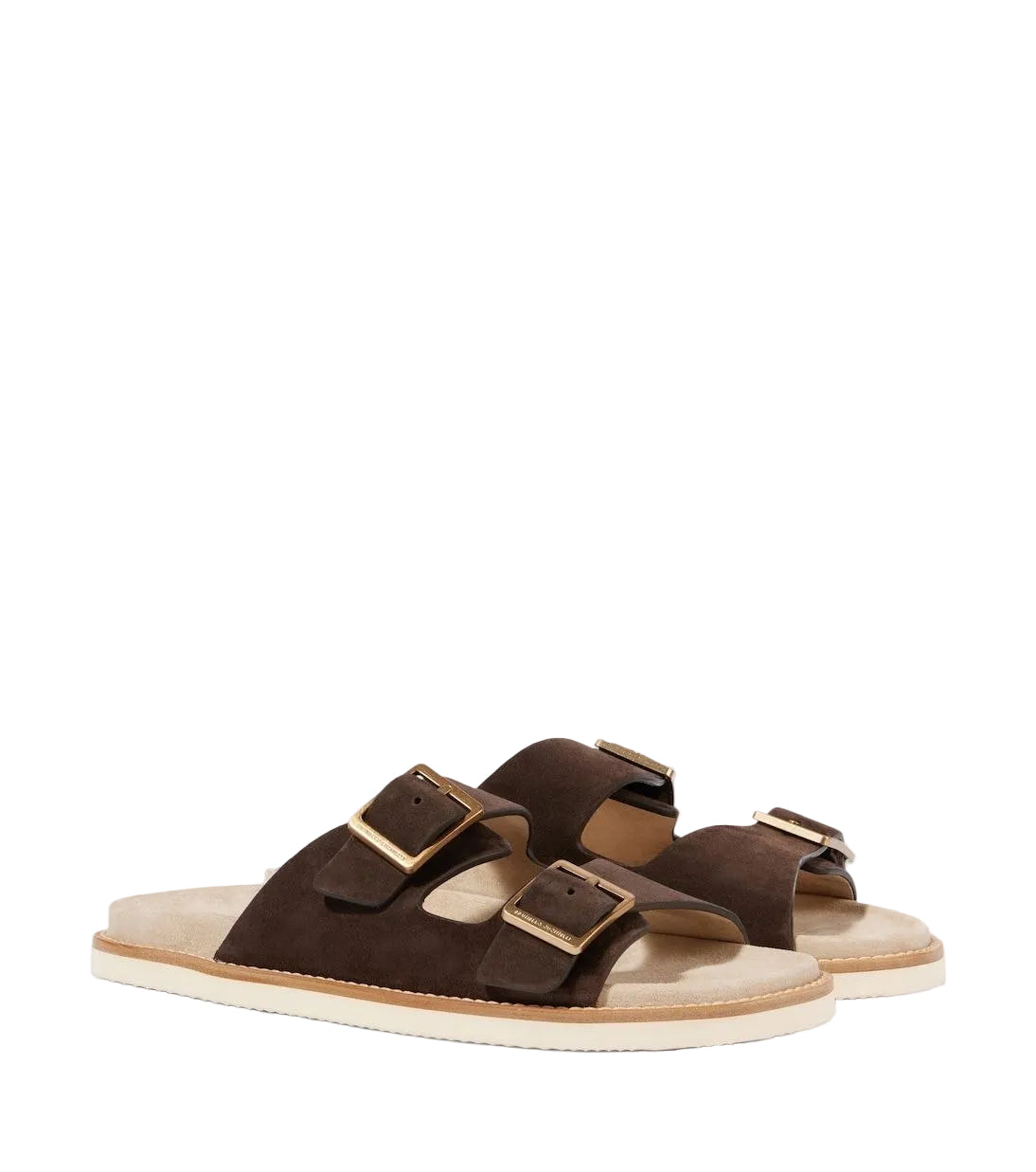 BRUNELLO CUCINELLI Suede Double-Strap brown