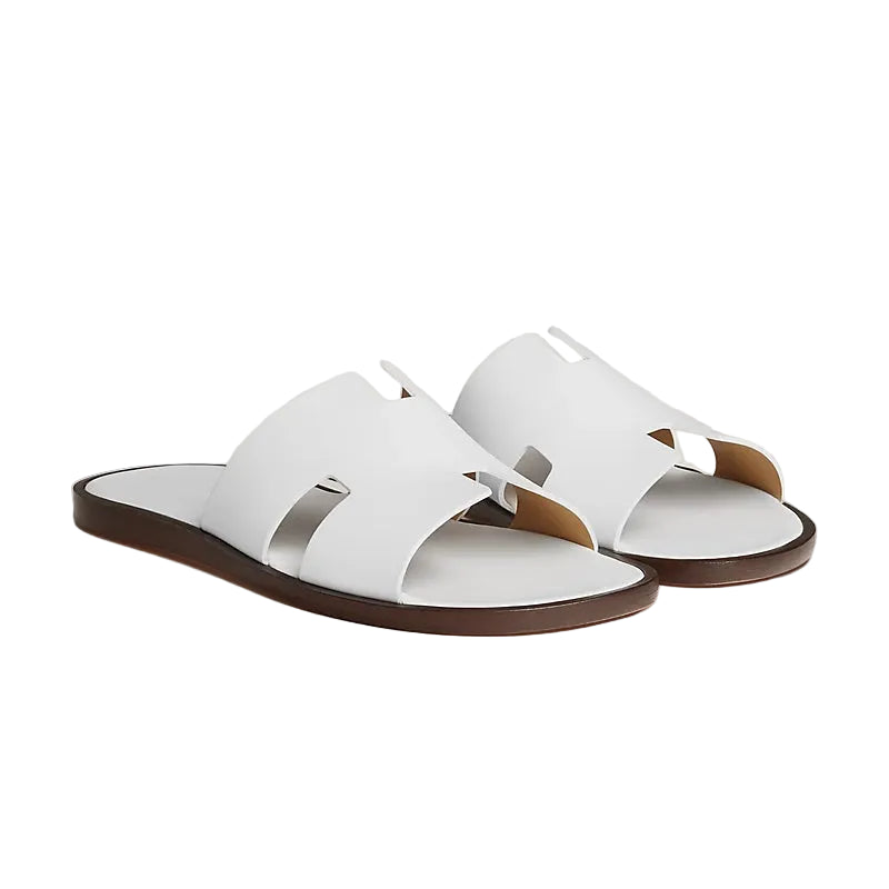 Hermes Lzmir Sandal White