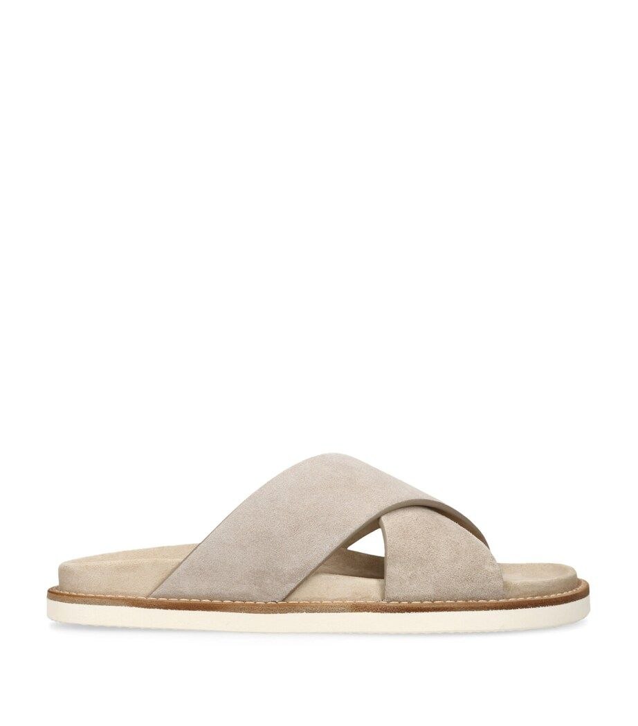 BRUNELLO CUCINELLI Suede Double-Strap Sandals
