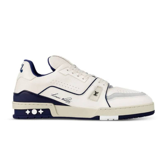 louis vuitton trainer white navy