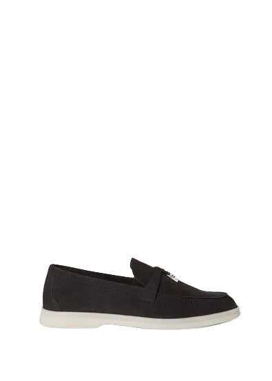 Loro Piana Summer Charms Walk Suede Caviar Loafers
