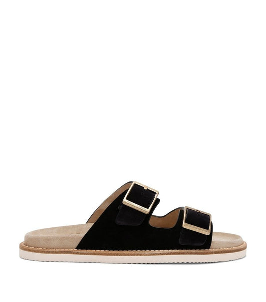 BRUNELLO CUCINELLI Suede Double-Strap Black