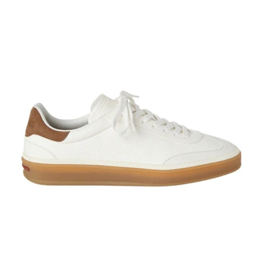 Loro Piana Tennis lace-up Suede Sneakers 'White'