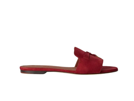 LORO PIANA Summer Charms Sandal Maroon