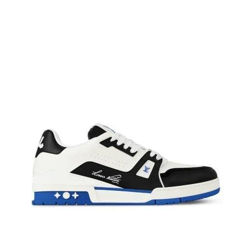 Louis Vuitton Trainer #54 Signature white black blue
