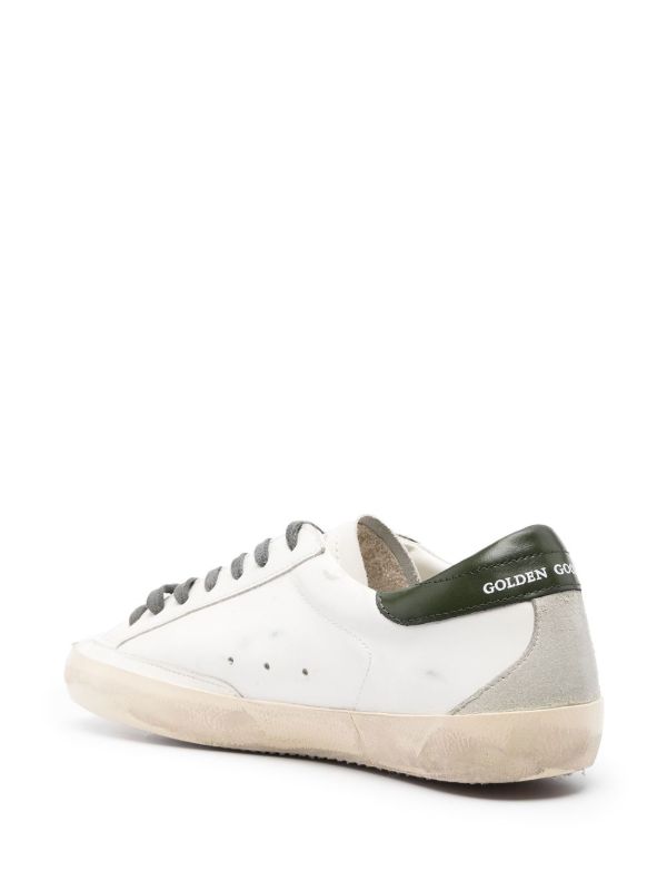 Golden Goose Super-Star 'red suede star and green'