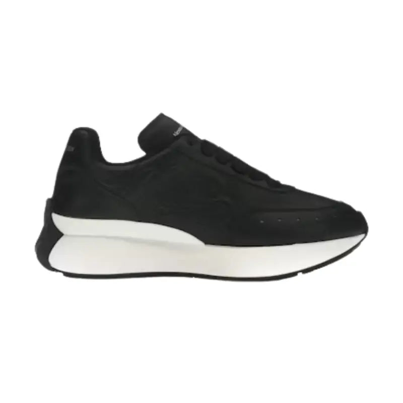 Alexander Mcqueen Oversized Graffiti Sprint Runner – Black White