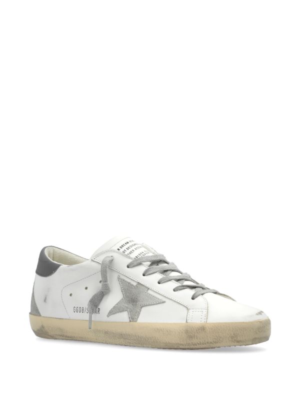 Golden Goose Super Star Leather Sneakers - 'White Ice Dark Grey'