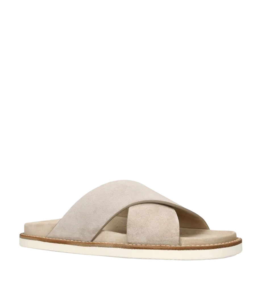 BRUNELLO CUCINELLI Suede Double-Strap Sandals