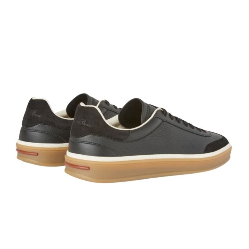 Loro Piana Tennis lace-up Suede Sneakers 'Black'